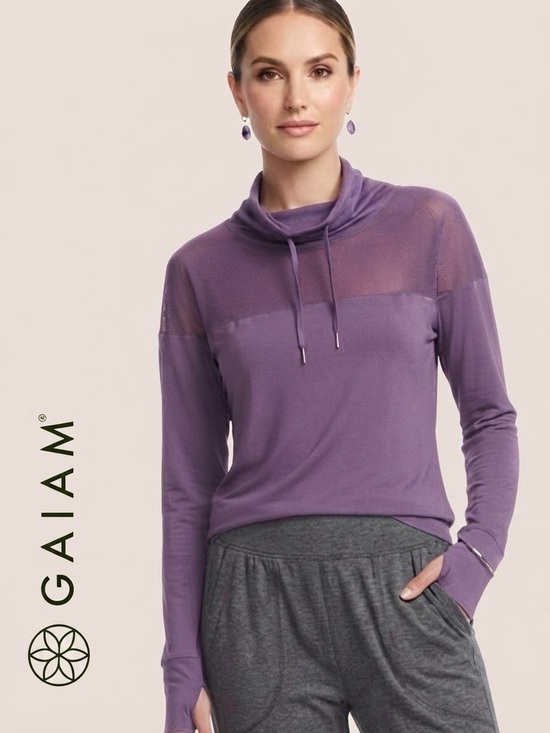 GAIAM Tops - Hoodie • NWOT
Gaiam • Mesh Panel Cowl Neck Hoodie